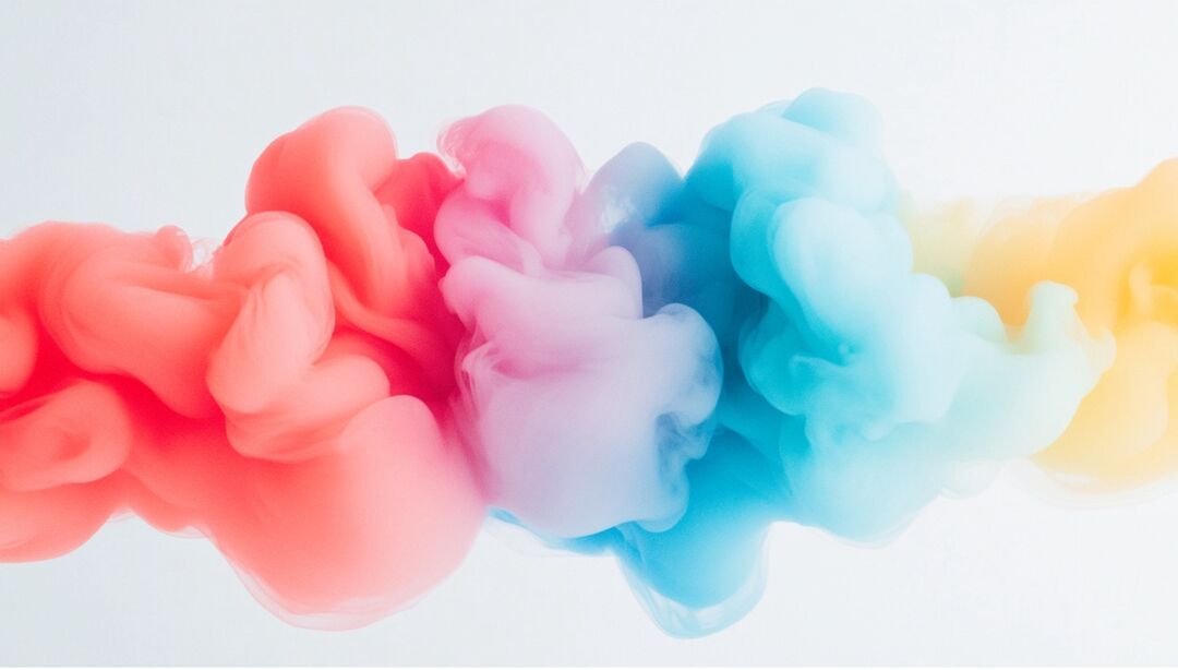 Titelbild des Innovations-Focus Geschlechtervarianz des Universitätsspitals Basel, das bunte Wolken zeigt